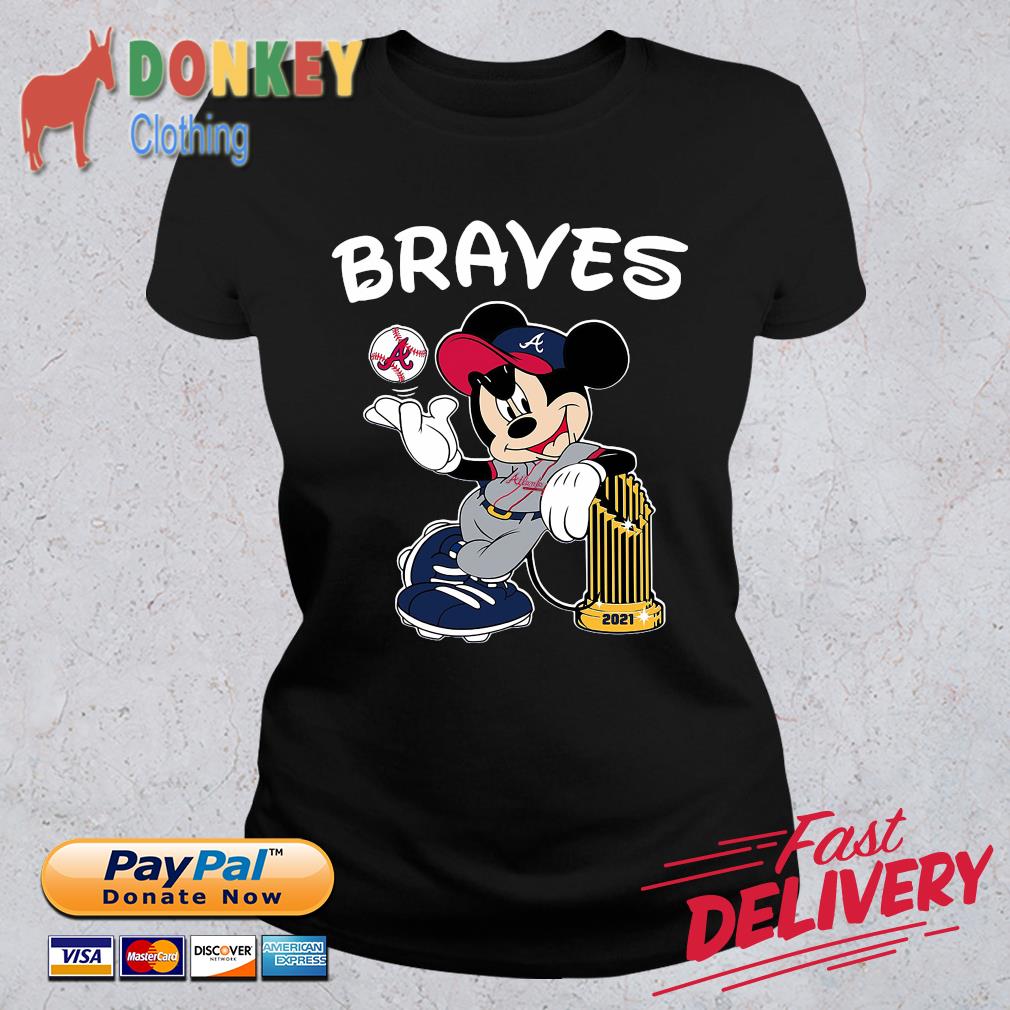 Atlanta Braves Mickey Mouse 2021 World Series Champions Shirt,Sweater,  Hoodie, And Long Sleeved, Ladies, Tank Top