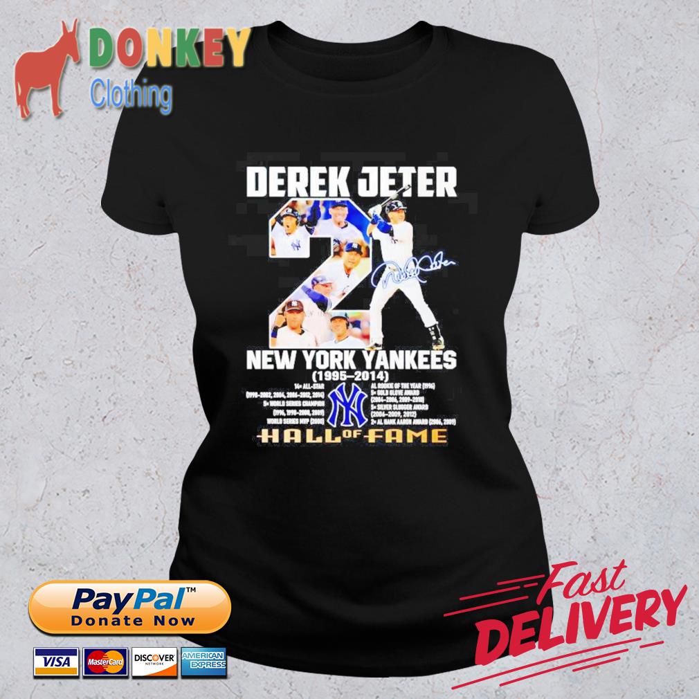Derek Jeter New York Yankees 1995 2014 hall of fame signature T-shirt,  hoodie, sweater, long sleeve and tank top