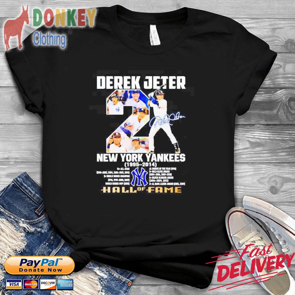 Derek Jeter New York Yankees 1995 2014 hall of fame signature shirt,  hoodie, sweater, long sleeve and tank top