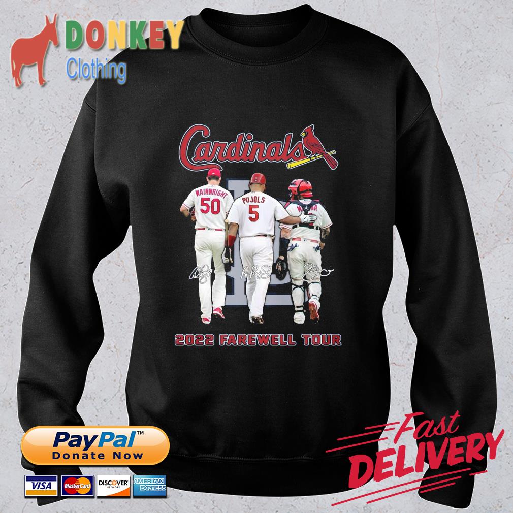 St. Louis Cardinals Adam Wainwright Albert Pujols and Yadier Molina  signatures 2022 farewell tour shirt, hoodie, sweater, long sleeve and tank  top