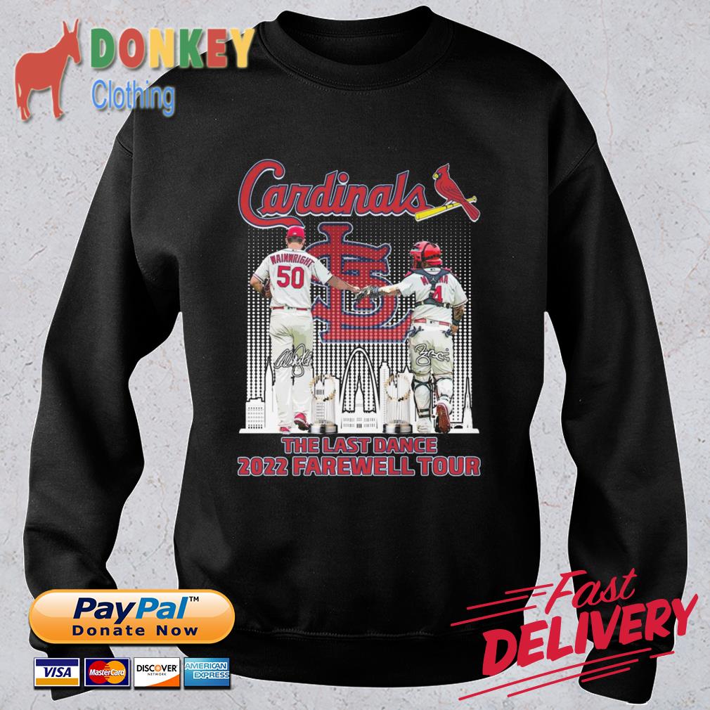 St Louis Cardinals 50 Adam Wainwright And 4 Yadier Molina The Last Dance  Signatures shirt, hoodie, sweater, long sleeve and tank top