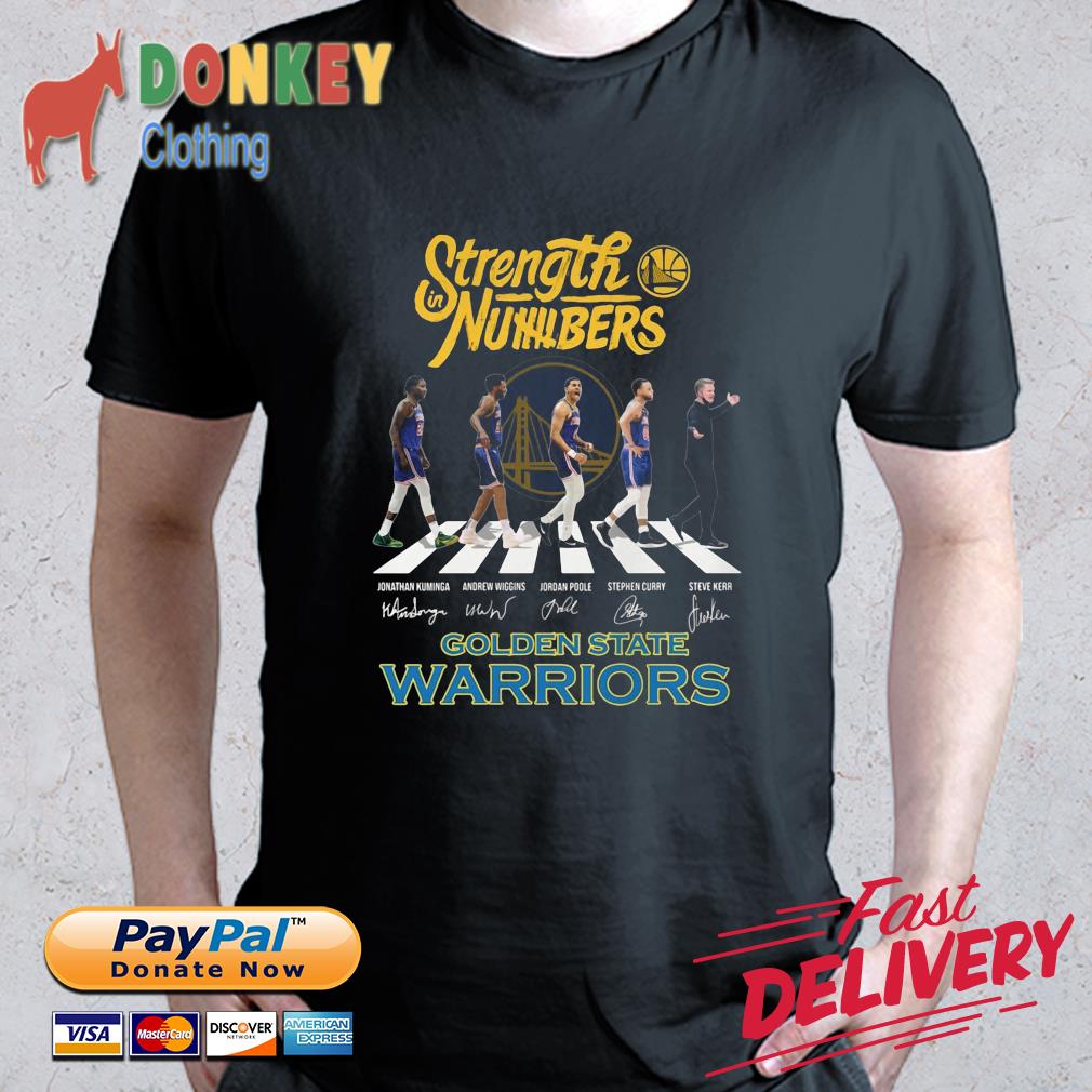 Golden State Warriors strength numbers abbey road signatures 2022 t-shirt,  hoodie, sweater, long sleeve and tank top