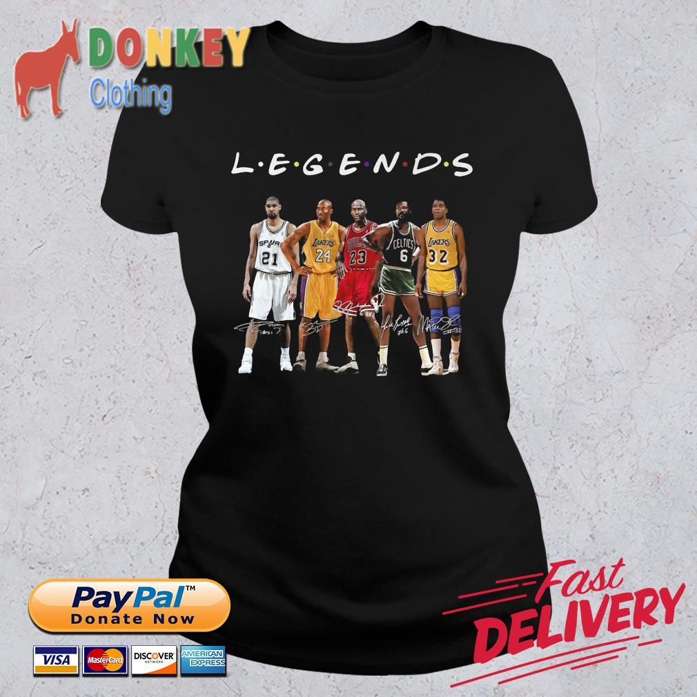 Legends Tim Duncan Kobe Bryant Michael Jordan Bill Russell Magic Johnson  signature shirt, hoodie, sweater, long sleeve and tank top