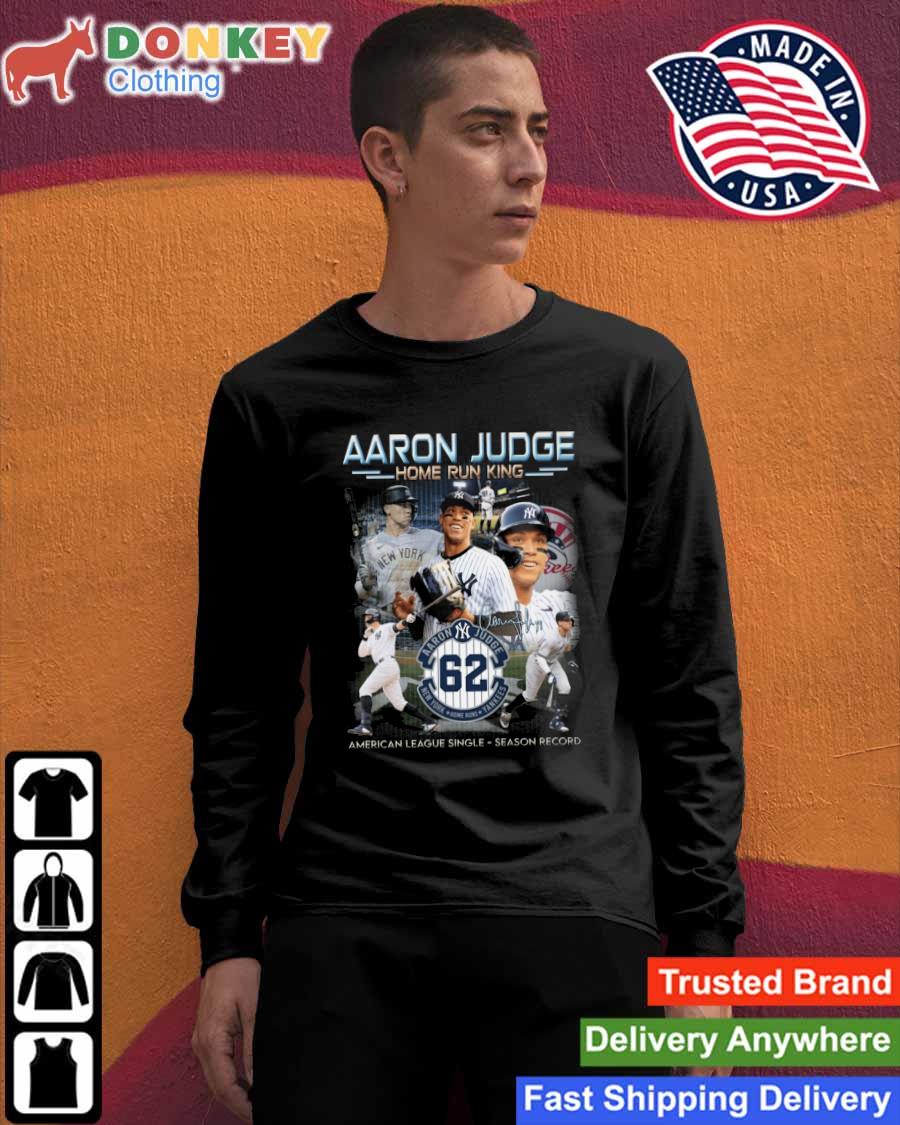 Aaron Judge New York Yankees single season HR record 62 home runs shirt,  hoodie, sweater, long sleeve and tank top