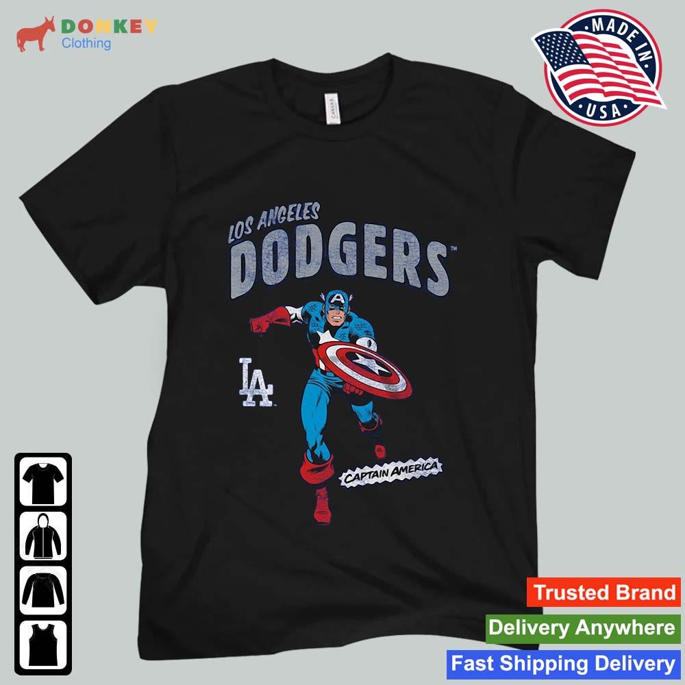 Los Angeles Dodgers Youth Team Captain America Marvel T-Shirt, hoodie,  sweater, long sleeve and tank top