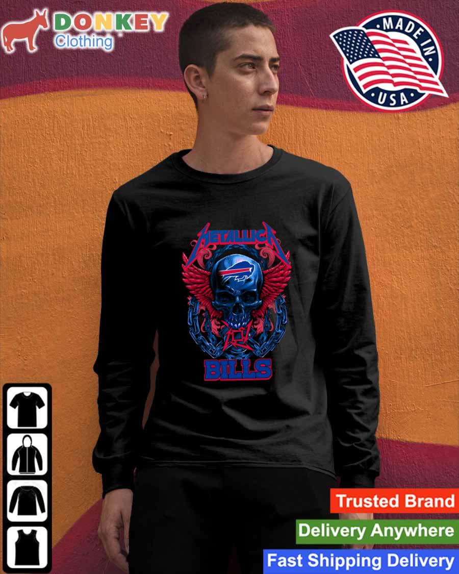 Skull metallica Buffalo Bills logo 2022 shirt, hoodie, sweater