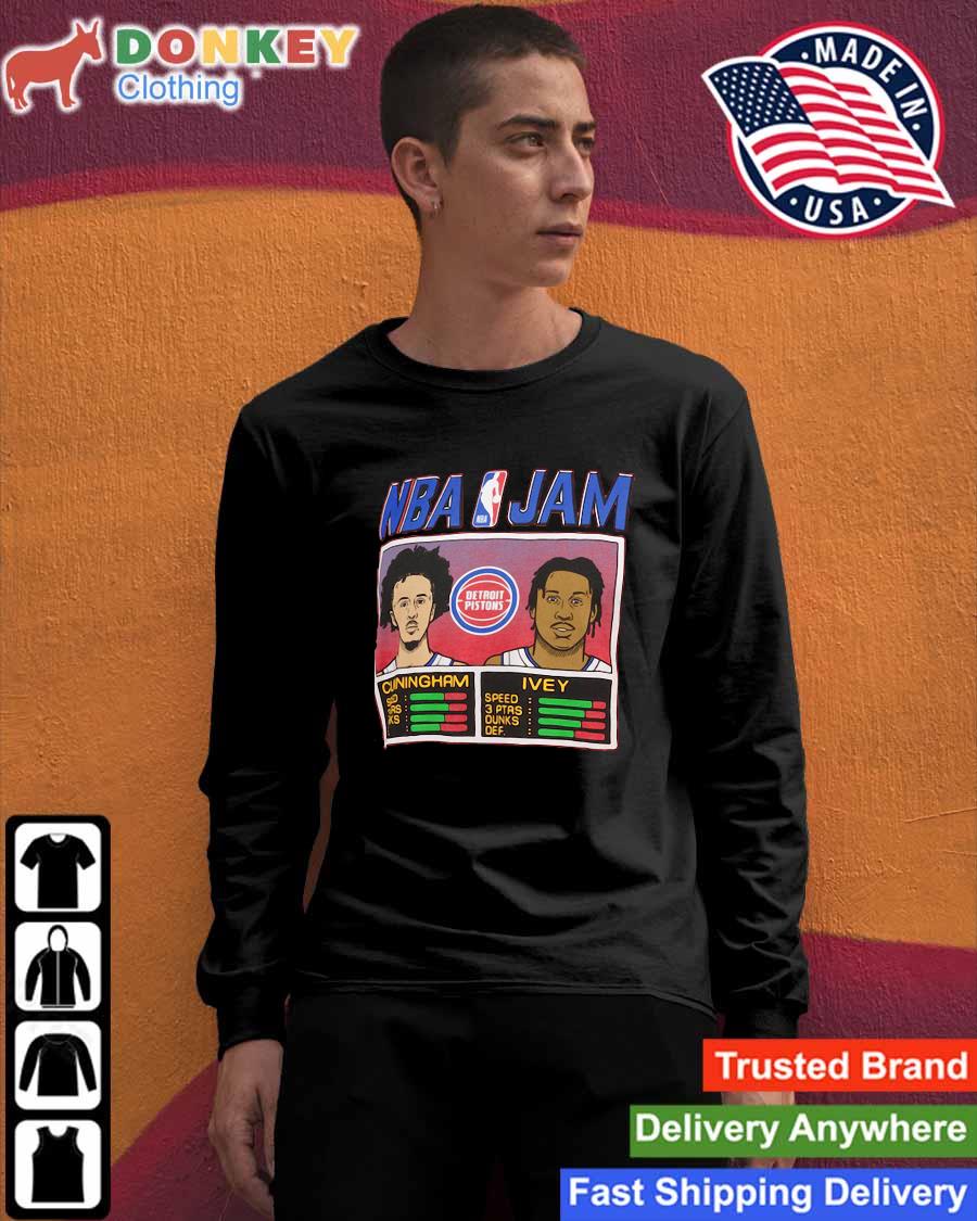 Cade Cunningham ' Jaden Ivey Detroit Pistons Homage Nba Jam Shirt