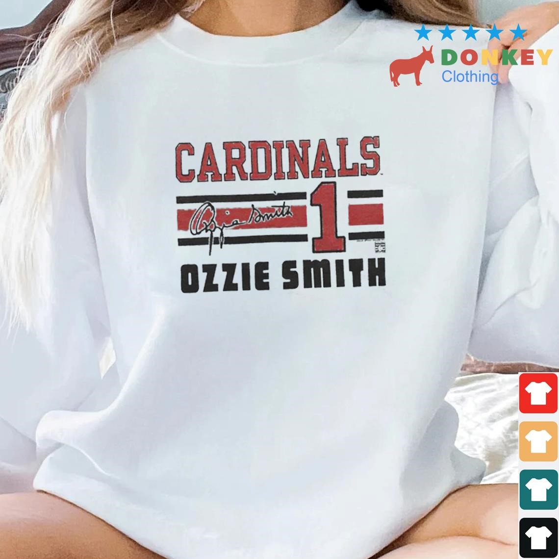 Cardinals Ozzie Smith signature shirt, hoodie, sweater, long