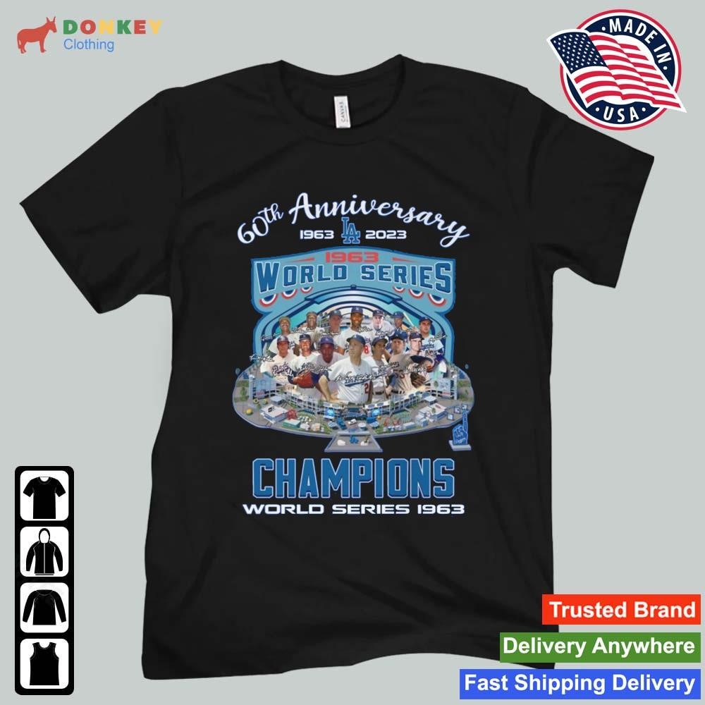 Los Angeles Dodgers 60th Anniversary 1963-2023 World Series Champions World  Series 1963 Signatures shirt