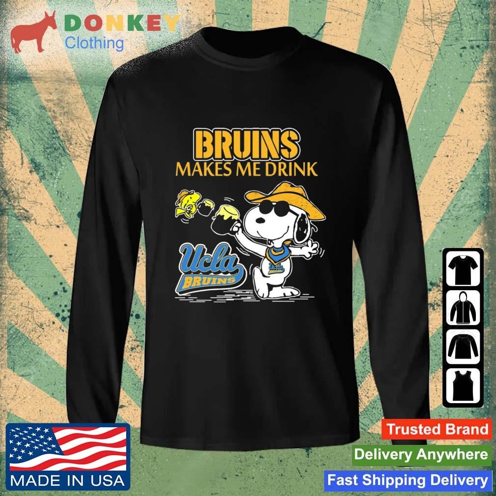 Snoopy And Woodstock UCLA Bruins Makes Me Drink shirt, hoodie, sweater,  long sleeve and tank top