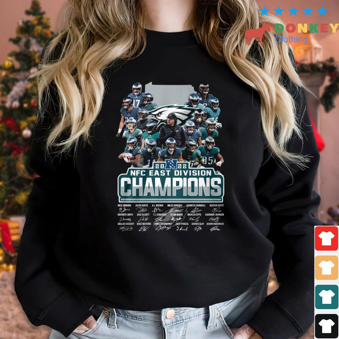 Official Philadelphia Eagles 2022 Nfc East Division Champions Signature  T-shirt, hoodie, sweater, long sleeve and tank top