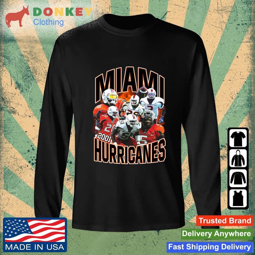 Vintage Miami Hurricanes 2001 Football Bootleg Shirt Ed Reed Sean Taylor  Clinton Portis Andre Johnson Willis McGahee Johnathan Vilma - Bluefink