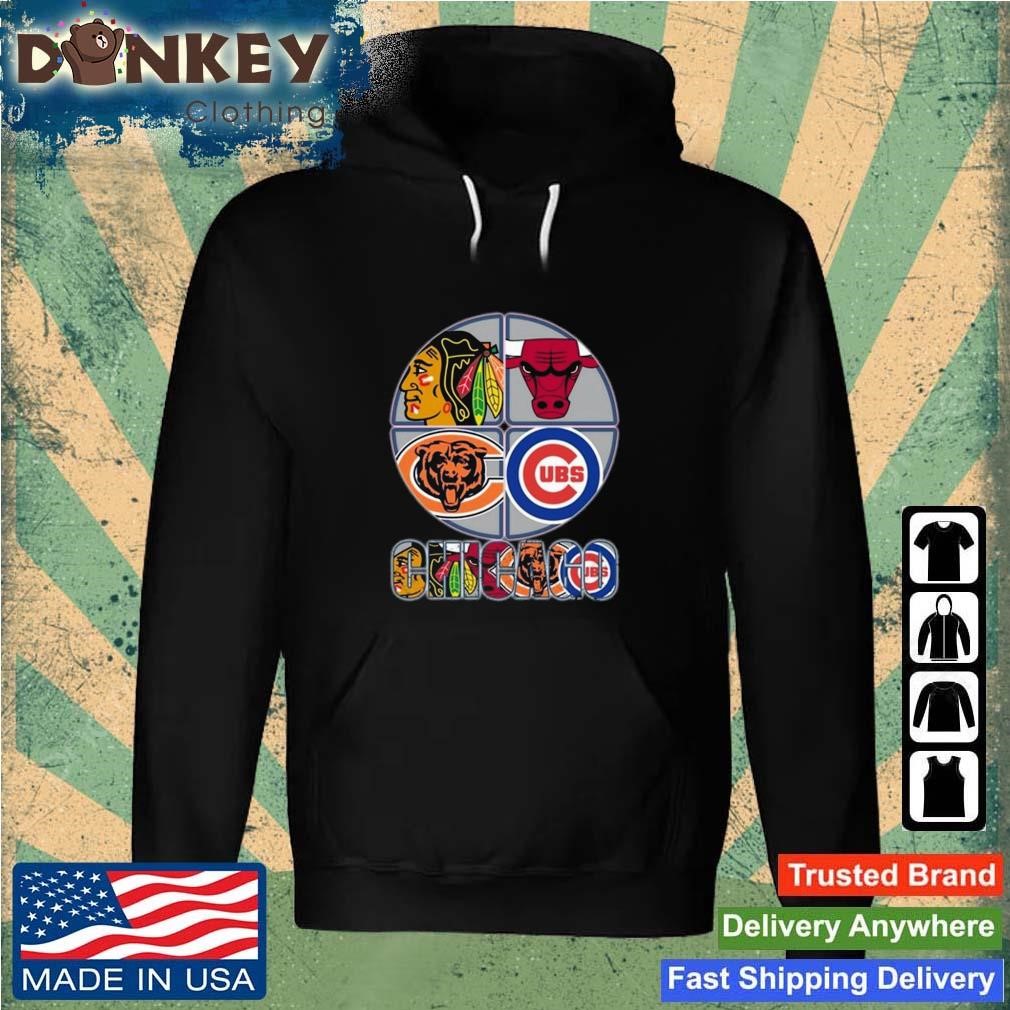 Chicago Bears Chicago Bulls Chicago Cubs 2023 logo shirt, hoodie