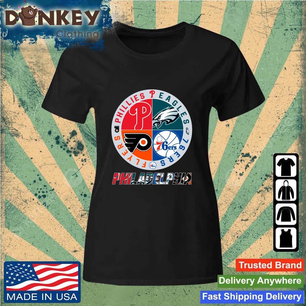 Official philadelphia Circle Logo Sport Teams Phillies Eagles Flyers 76ers  Shirt, hoodie, sweater, long sleeve and tank top