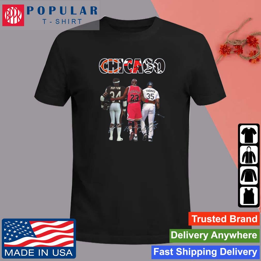 Chicago Bear Payton Bulls Jordan And White Sox Thomas T Shirt - Growkoc