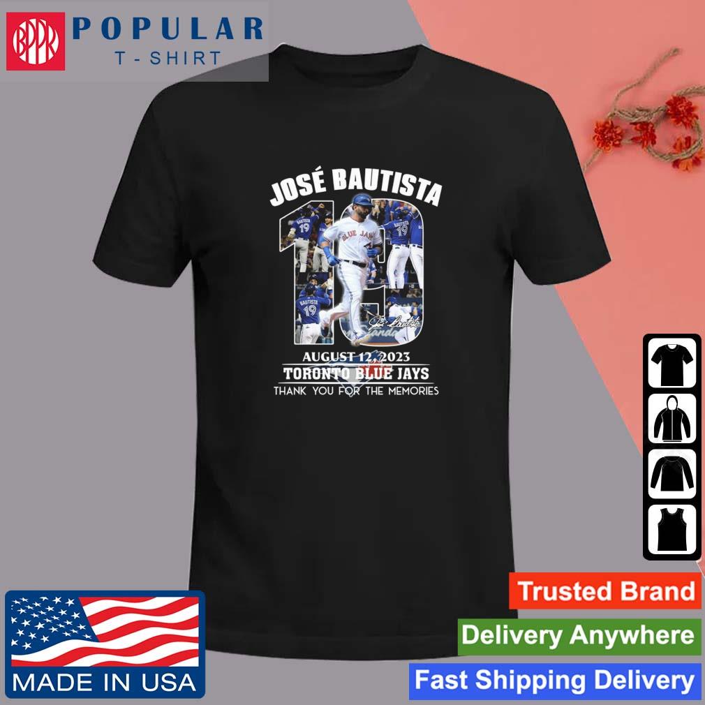 Endastore Jose Bautista August 2023 Thank You for The Memories Shirt