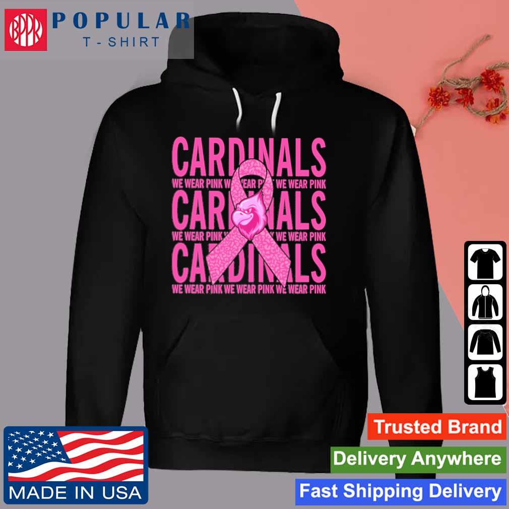 Arizona Cardinals Mascot We Wear Pink Cancer T-shirt,Sweater, Hoodie, And  Long Sleeved, Ladies, Tank Top