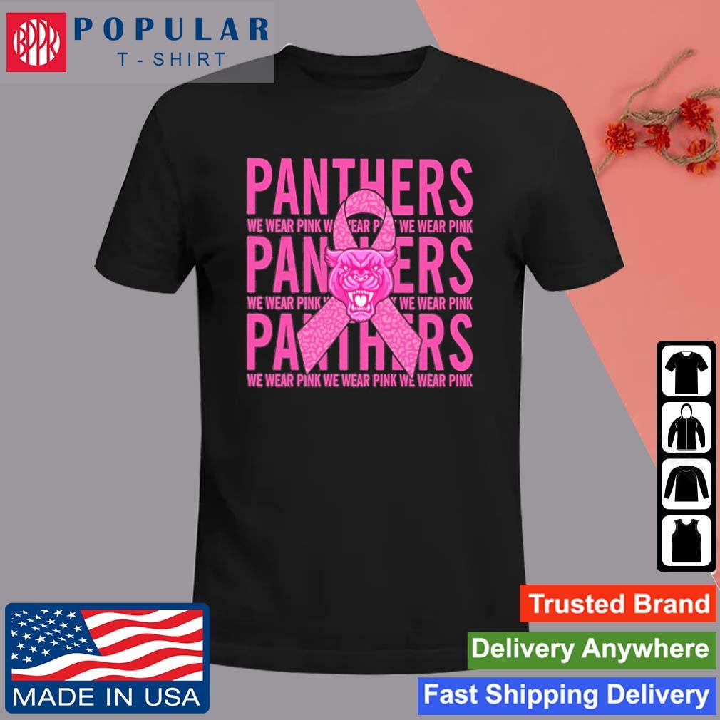 Carolina Panther Mascot We Wear Pink Cancer Shirt, hoodie, sweater, long  sleeve and tank top