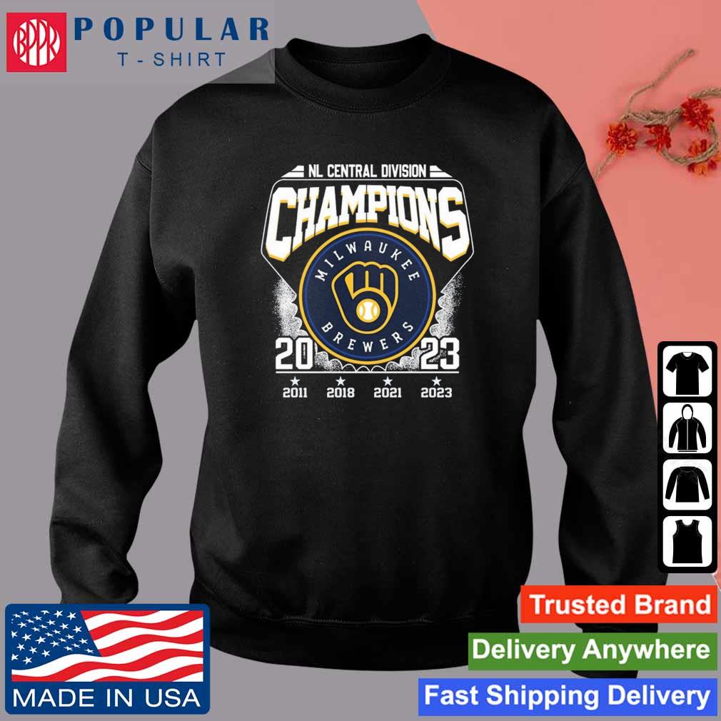 Nl Central Divison Champions Milwaukee Brewers 2011 2018 2021 2023 T-Shirt,  hoodie, sweater and long sleeve