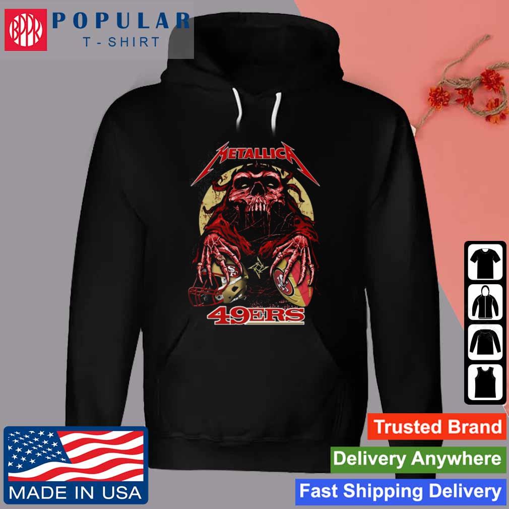 Official Metallica Skull San Francisco 49ers Football T-Shirt Hoodie
