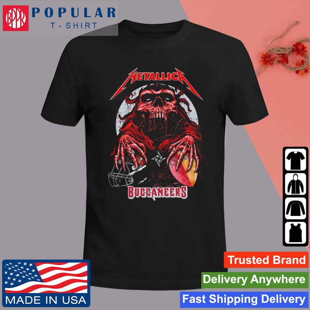 Metallica Skull Tampa Bay Buccaneers Football Shirt - Peanutstee