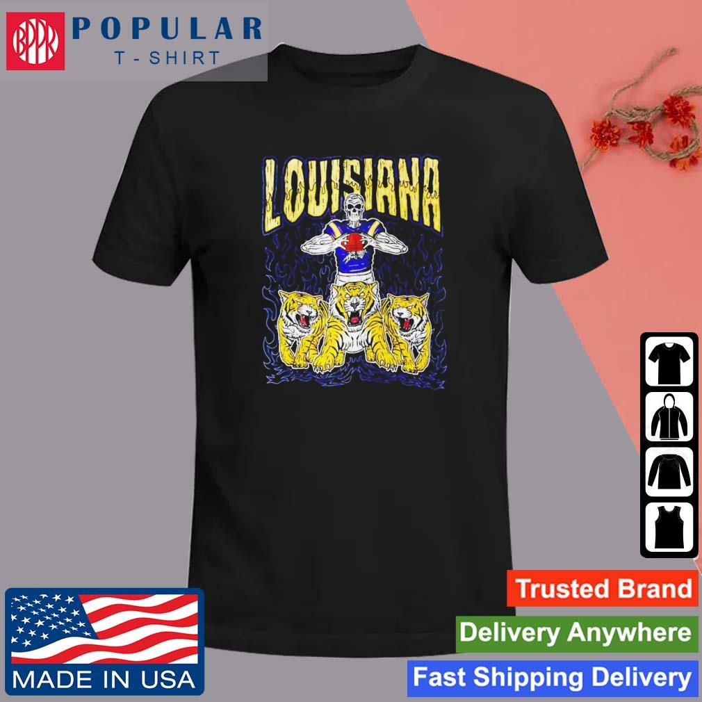 LSU Louisiana Football skeleton shirt, hoodie, sweater, long sleeve and  tank top