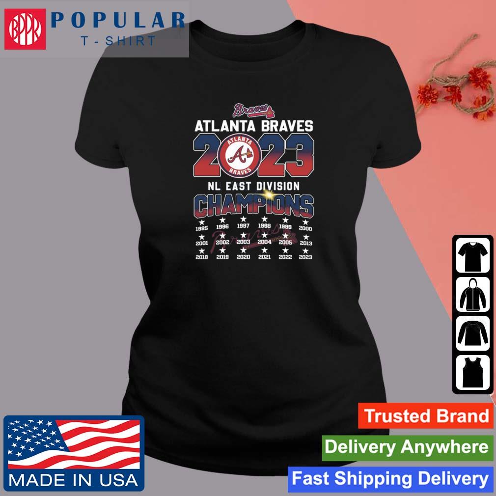 The Braves 1995-2023 Nl East Division Champions T-shirt,Sweater, Hoodie,  And Long Sleeved, Ladies, Tank Top