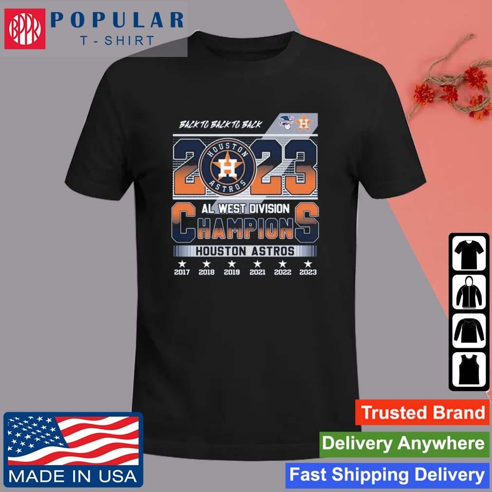 Official Houston astros al west Division champions back to back to back T- shirt, hoodie, tank top, sweater and long sleeve t-shirt