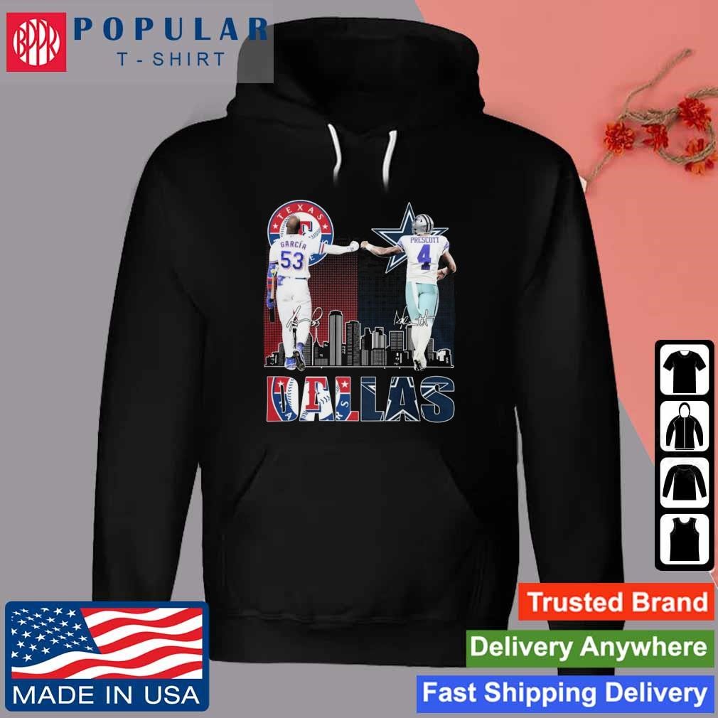 Texas Rangers Adolis García and Dallas Cowboys Dak Prescott Dallas City  shirt, hoodie, sweater, long sleeve and tank top