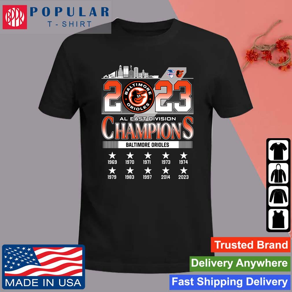 Baltimore Orioles 2023 AL East Division Champions Skyline Shirt - Limotees