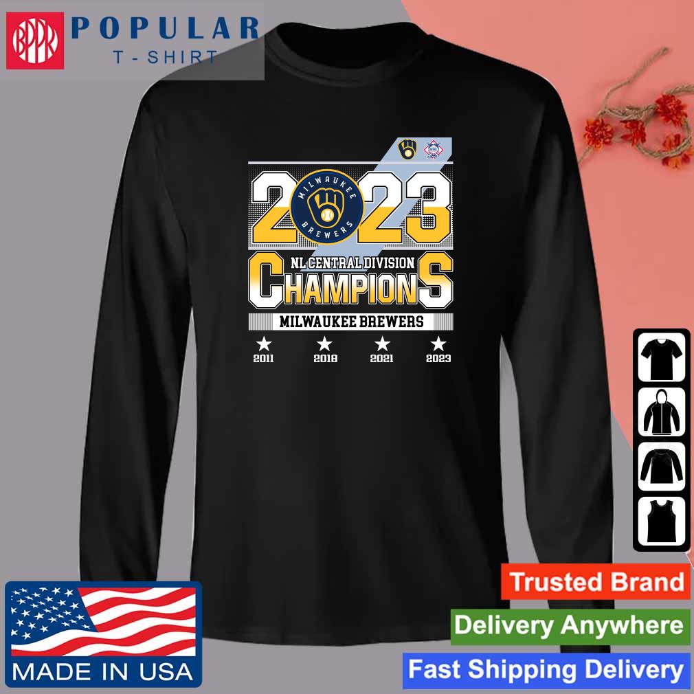 Official milwaukee brewers 2023 nl central Division champions t