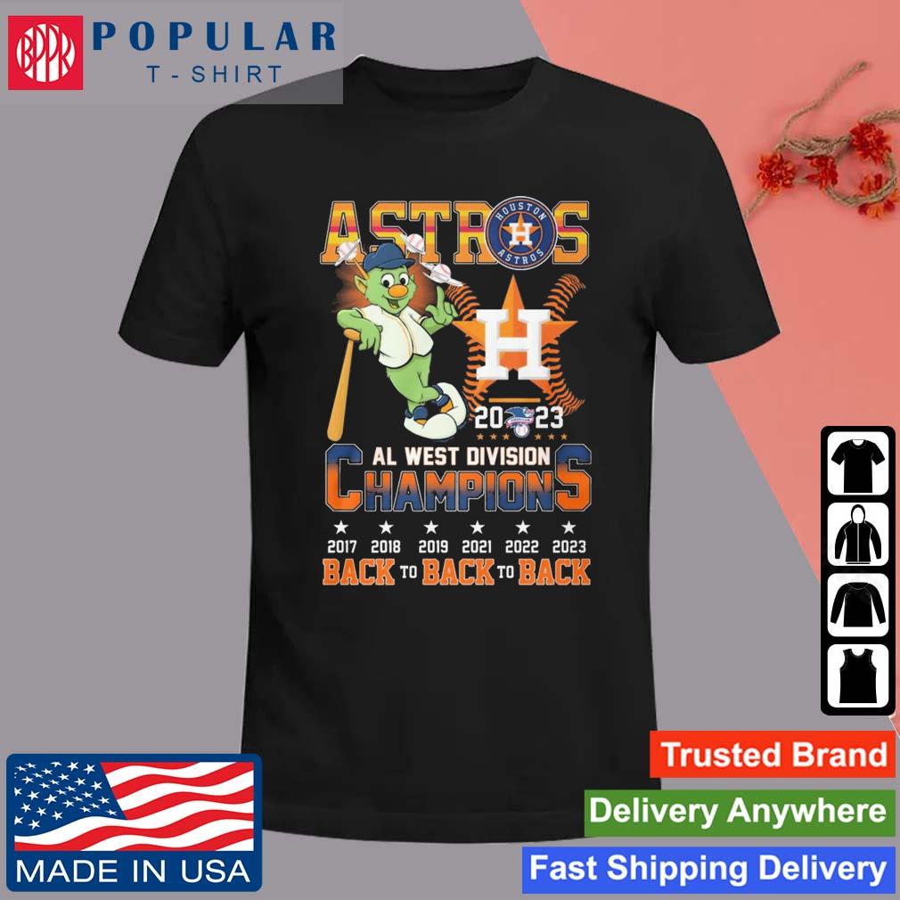 Official 2023 Houston Astros AL West Division Champions Back To Back To  Back T-Shirt, hoodie, sweater, long sleeve and tank top