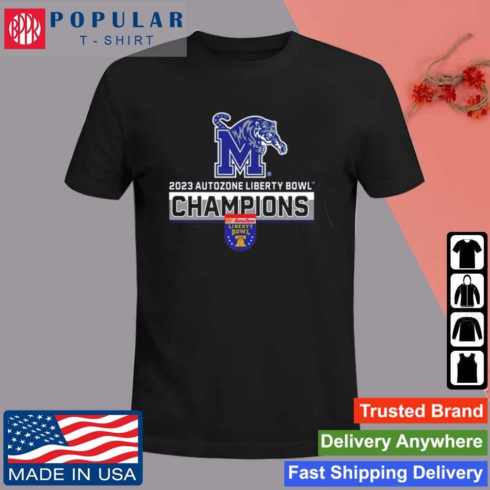 Official Memphis Tiger Is The 2023 Autozone Liberty Bowl Champions NCAA College Football T-Shirt