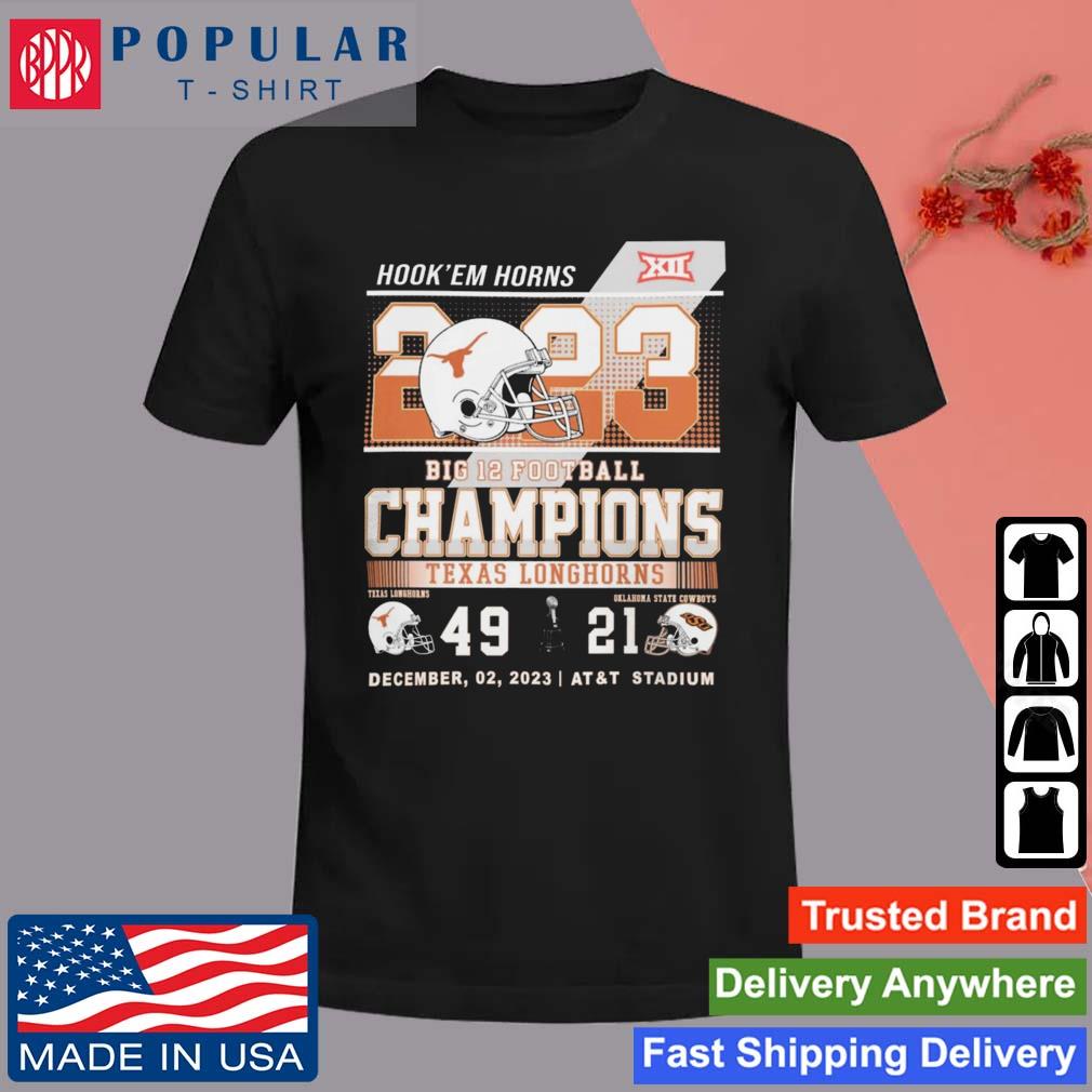 Official Hook 'Em Horns 2023 Big 12 Football Champions Texas Longhorns ...