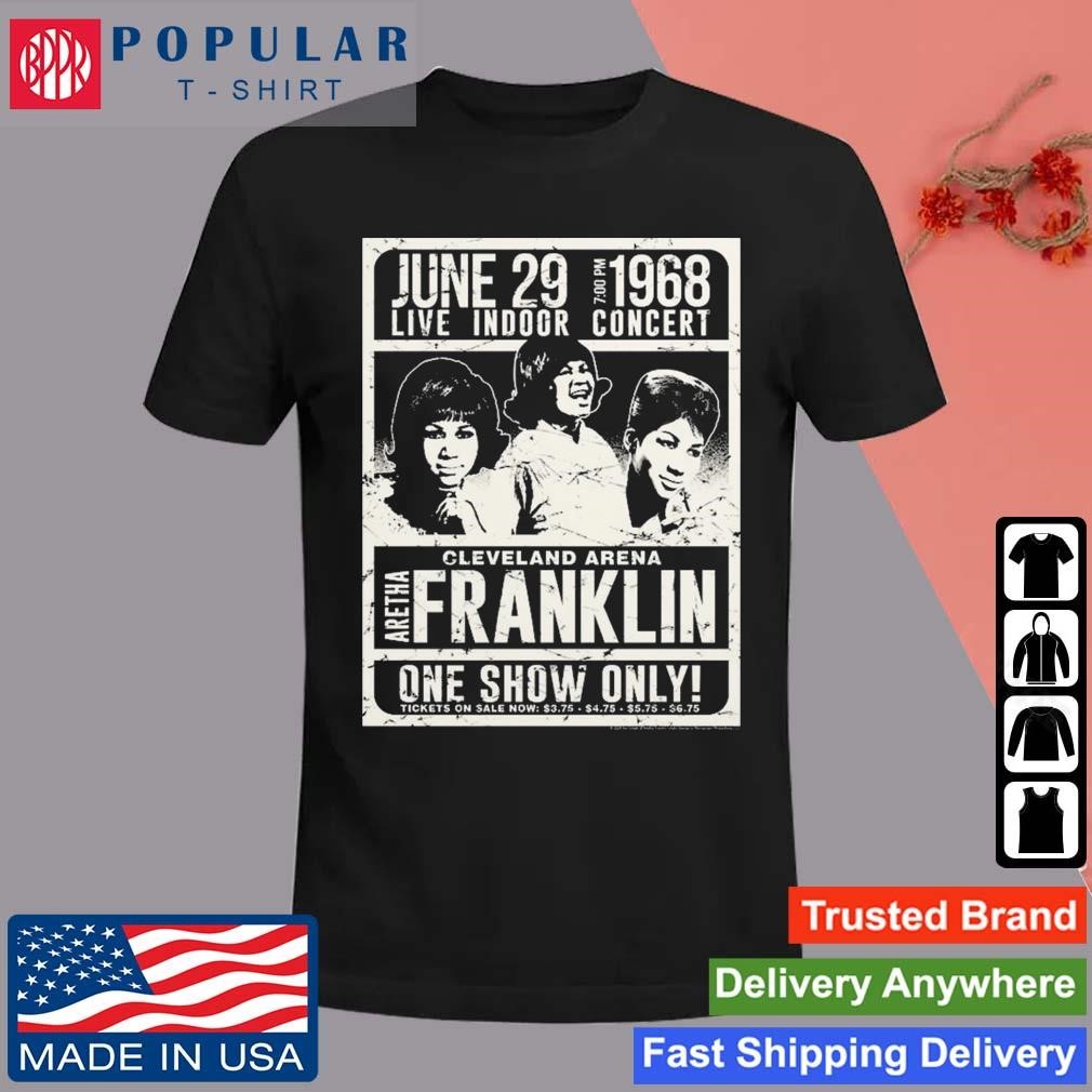 Official Aretha Franklin One Show Only Cleveland Arena T-shirt