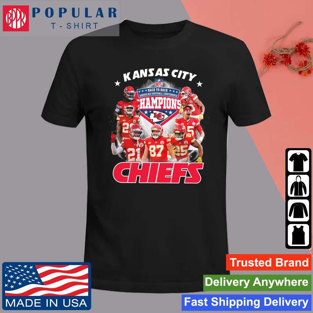 Official Kansas City Chiefs NFL Back To Back AFC Champions 2024 T-shirt