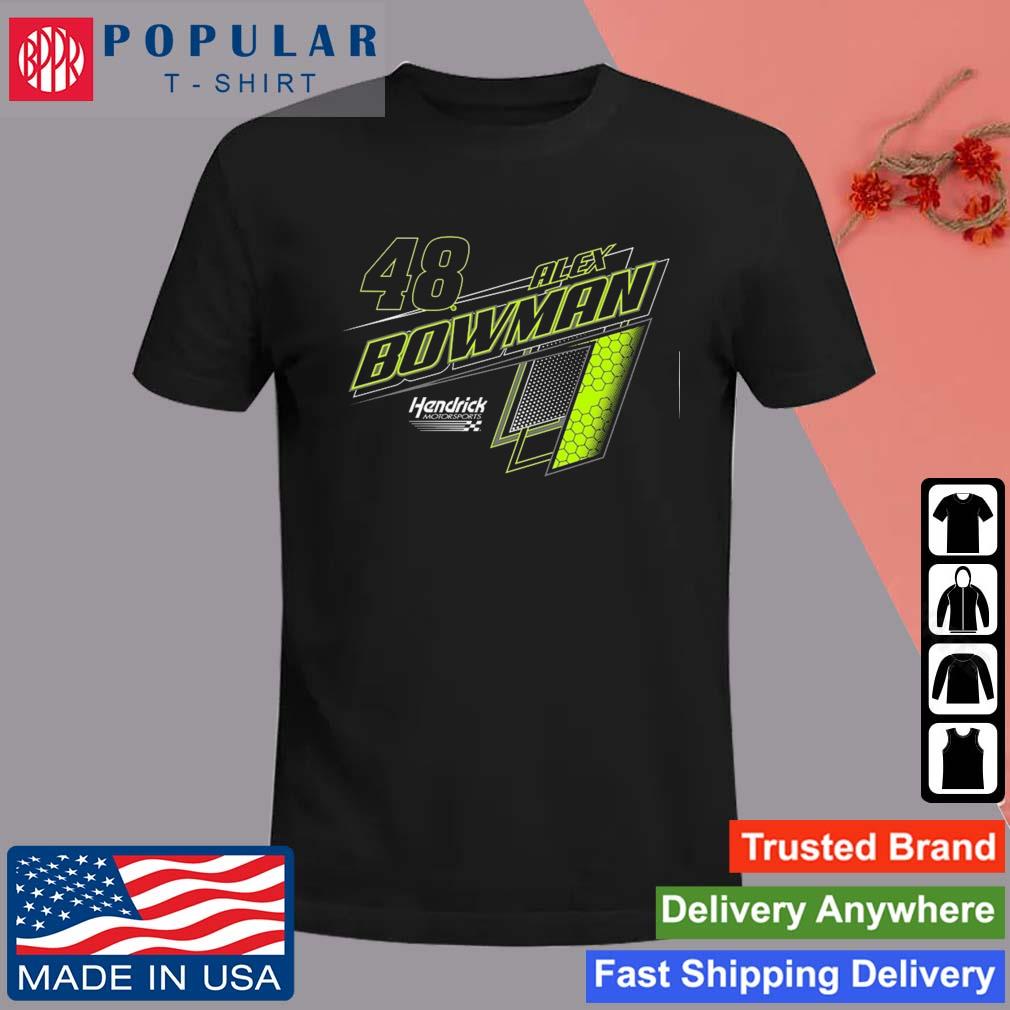 Official Alex Bowman Hendrick Motorsports Team Collection Black Lifestyle 2024 T-shirt
