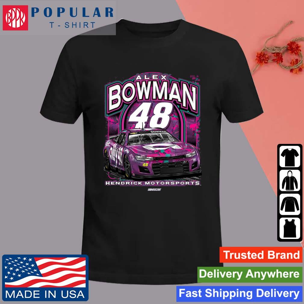 Official Alex Bowman Hendrick Motorsports Team Collection Purple Car 2024 T-shirt