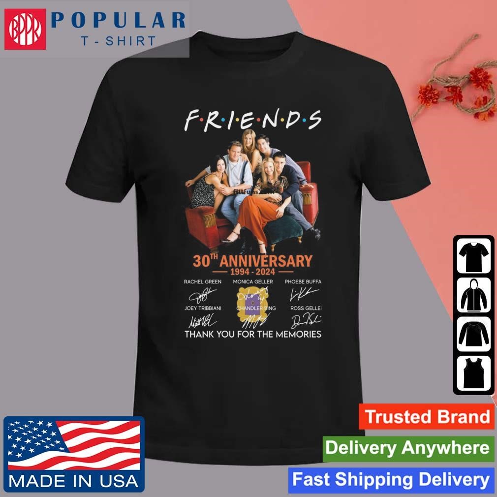 Friends 30th Anniversary 1994 – 2024 Thank You Signatures Shirt