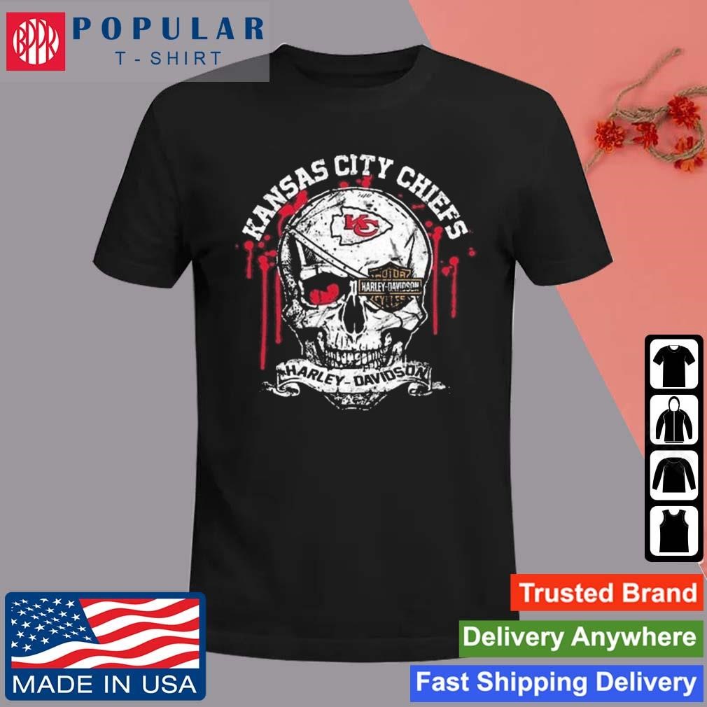 Kansas City Chiefs Super Bowl Harley Davidson Skull 2024 Shirt